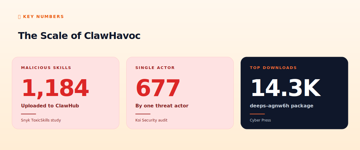 ClawHavoc attack scale statistics