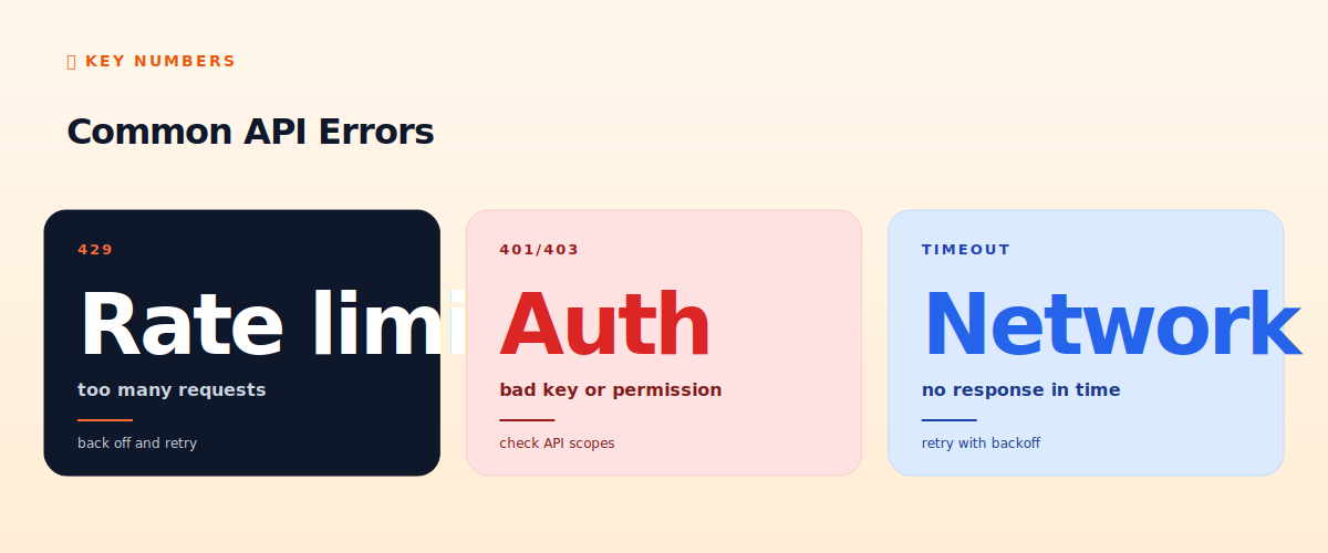 Common API errors