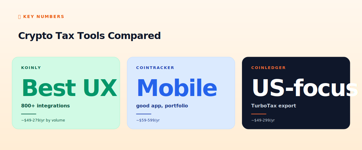 Crypto tax software compared