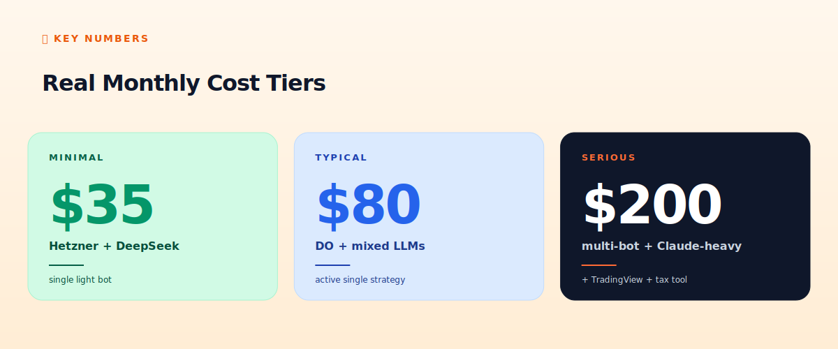 Real monthly cost tiers